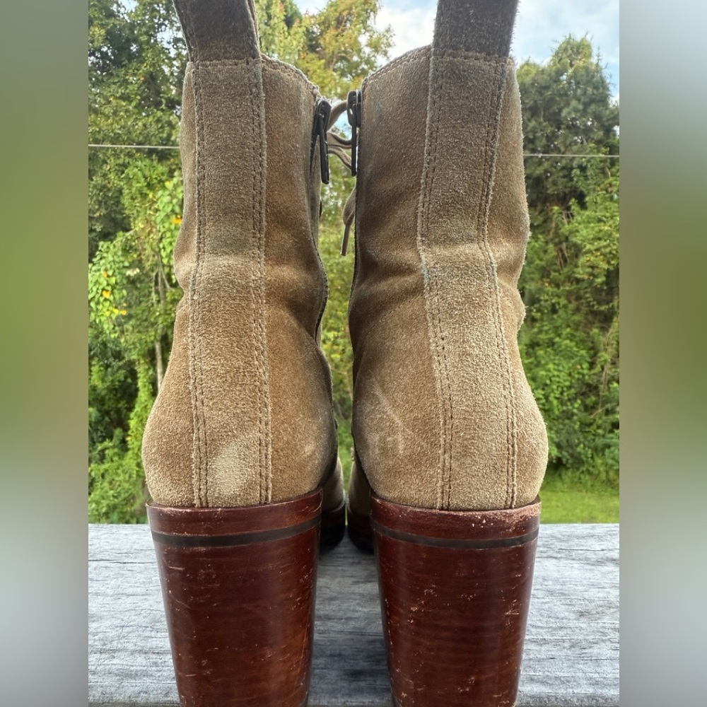 Frye Boots Myra Lug suede combat size 8 - Picture 8 of 13